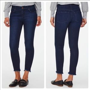 LOFT- modern skinny raw hem jean*NWOT!